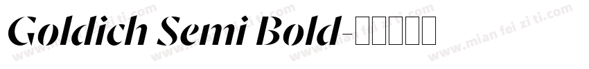 Goldich Semi Bold字体转换